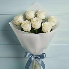 Букет 7 Белых роз Эдлесс Лав в Красногвардейском Республика Крым