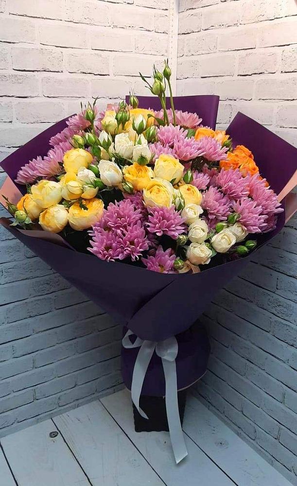 Букет цветов из: Хризантемы и Розы в Красногвардейском Республика Крым