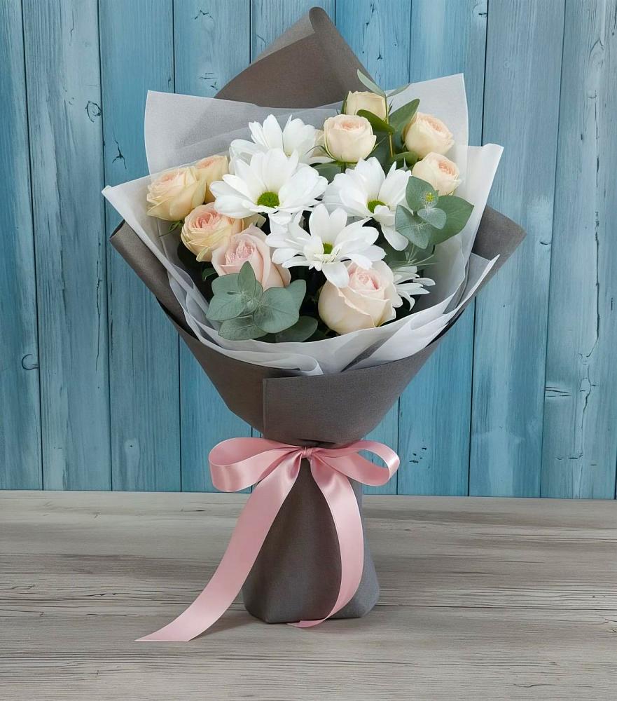 Букет цветов из: Хризантемы и Розы в Красногвардейском Республика Крым