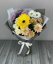 Букет цветов из:  Розы, Герберы и Хризантемы в Красногвардейском Республика Крым
