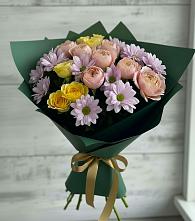 Букет цветов из:  Хризантемы и Розы в Красногвардейском Республика Крым