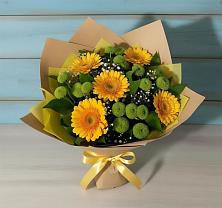 Букет цветов из:  Герберы и Хризантемы в Красногвардейском Республика Крым