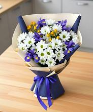 Букет цветов из:  Розы, Ирисы и Хризантемы #REPLACE_PRED# Красногвардейском Республика Крым