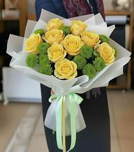 Букет цветов из:  Хризантемы и Розы в Красногвардейском Республика Крым