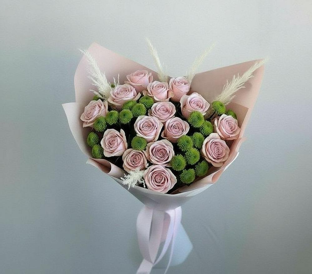 Букет цветов из: Розы и Хризантемы в Красногвардейском Республика Крым