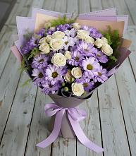 Букет цветов из:  Хризантемы и Розы в Красногвардейском Республика Крым