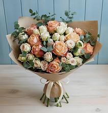 Букет цветов из:  Альстромерии и Розы #REPLACE_PRED# Красногвардейском Республика Крым